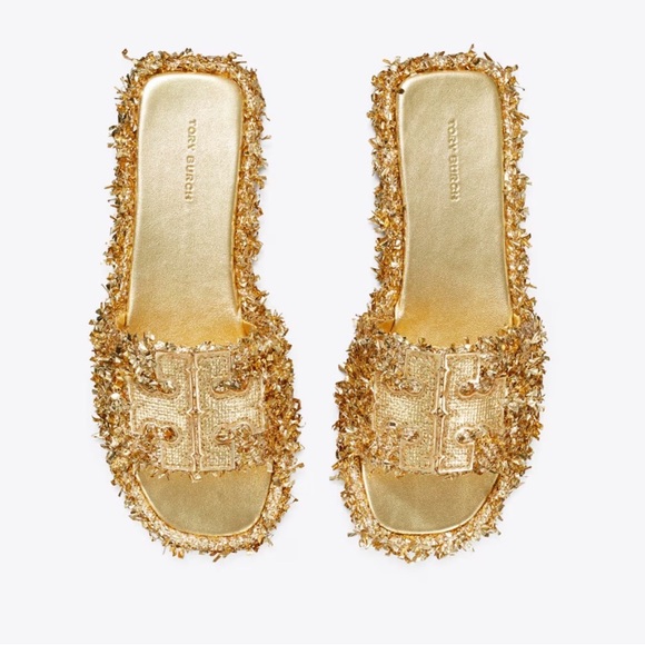 Tory Burch Shoes - Tory Burch Metallic Gold Fringe Sandals